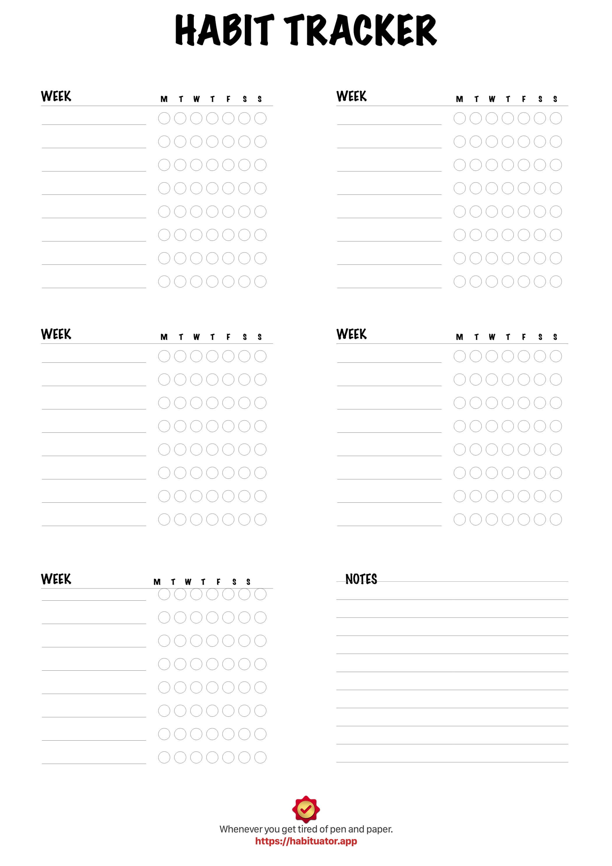 The Best Habit Tracker Printable Templates